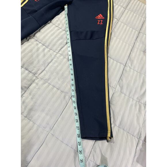 ADIDAS Predator Zidane Jogger Pants Navy Gold Stripes Red Size Small - Picture 6 of 9